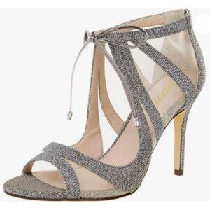 YDN Women Open Almond Toe Hollow out Bows Pumps High Stiletto Heels Back Zipper